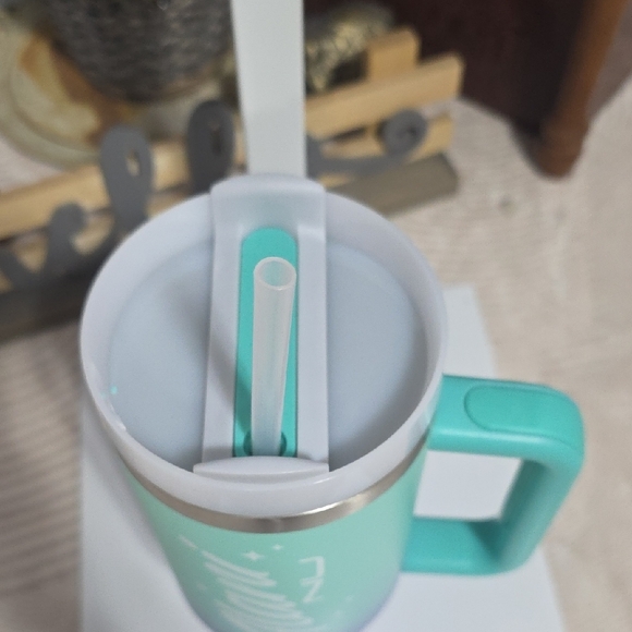 Alani Nu Teal & Purple Ombre Insulated Tumbler with Handle & Straw - 40oz - Picture 3 of 6